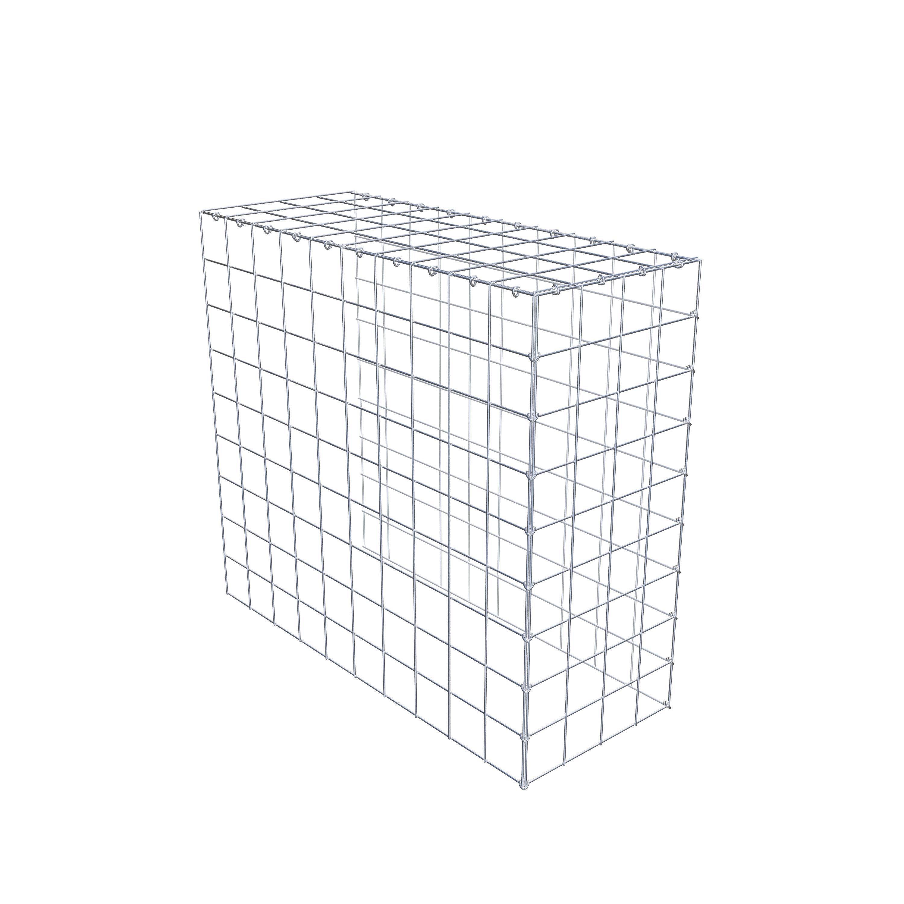 Monteret gabion type 4 100 cm x 90 cm x 40 cm (L x H x D), maskestørrelse 10 cm x 10 cm, C-ring