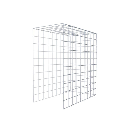 Monteret gabion type 4 100 cm x 90 cm x 50 cm (L x H x D), maskestørrelse 10 cm x 10 cm, C-ring