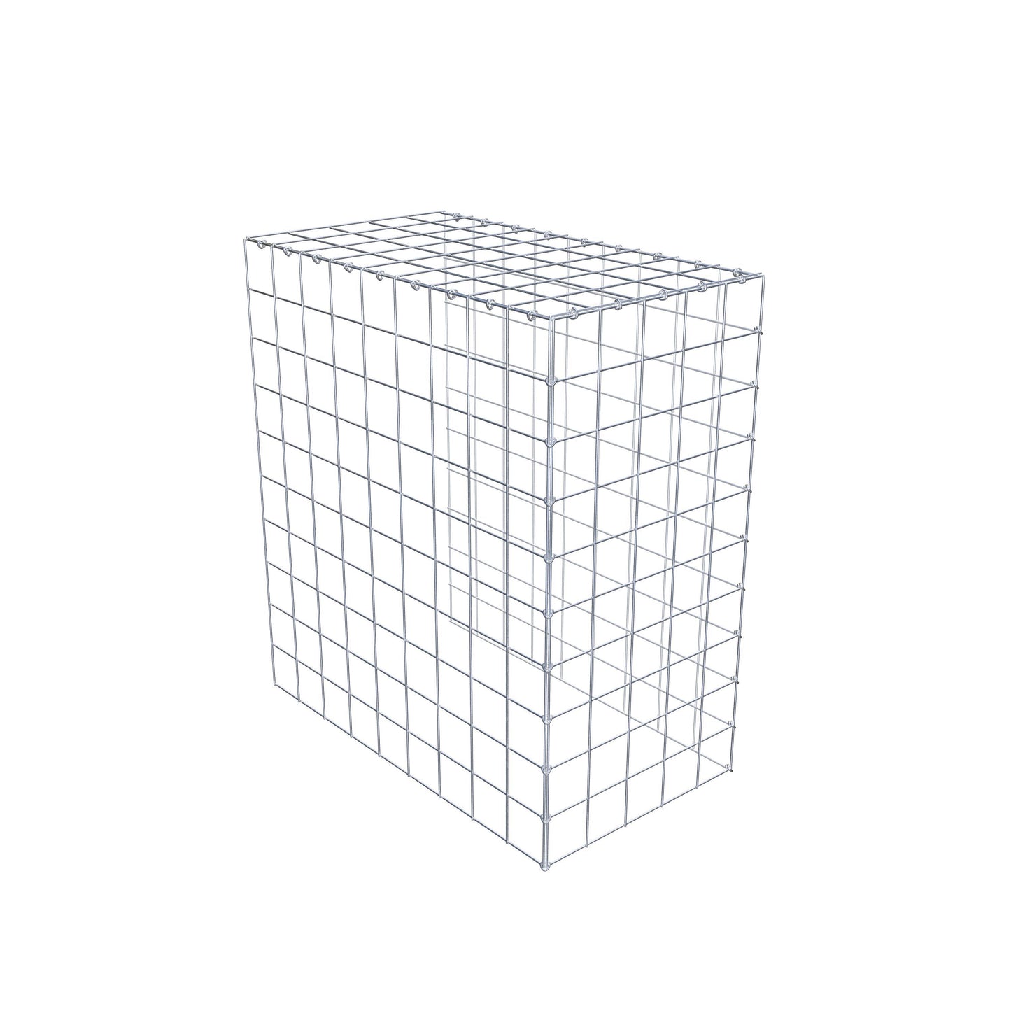 Monteret gabion type 4 100 cm x 90 cm x 50 cm (L x H x D), maskestørrelse 10 cm x 10 cm, C-ring