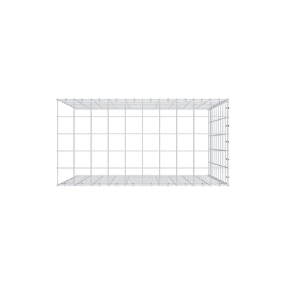 Monteret gabion type 4 100 cm x 90 cm x 50 cm (L x H x D), maskestørrelse 10 cm x 10 cm, C-ring
