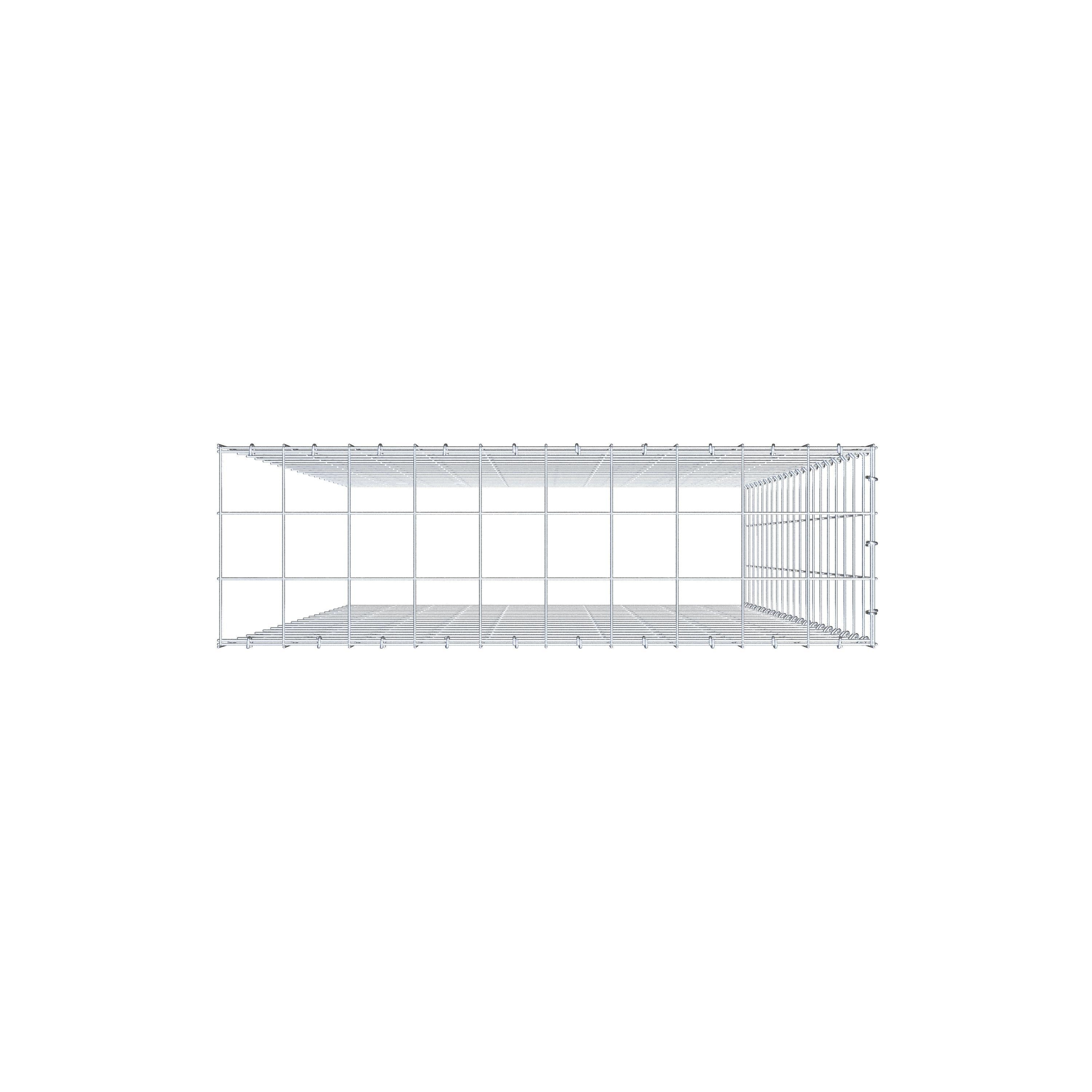 Anbaugabione Typ 4 200 cm x 100 cm x 30 cm (L x H x T), Maschenweite 10 cm x 10 cm, C-Ring