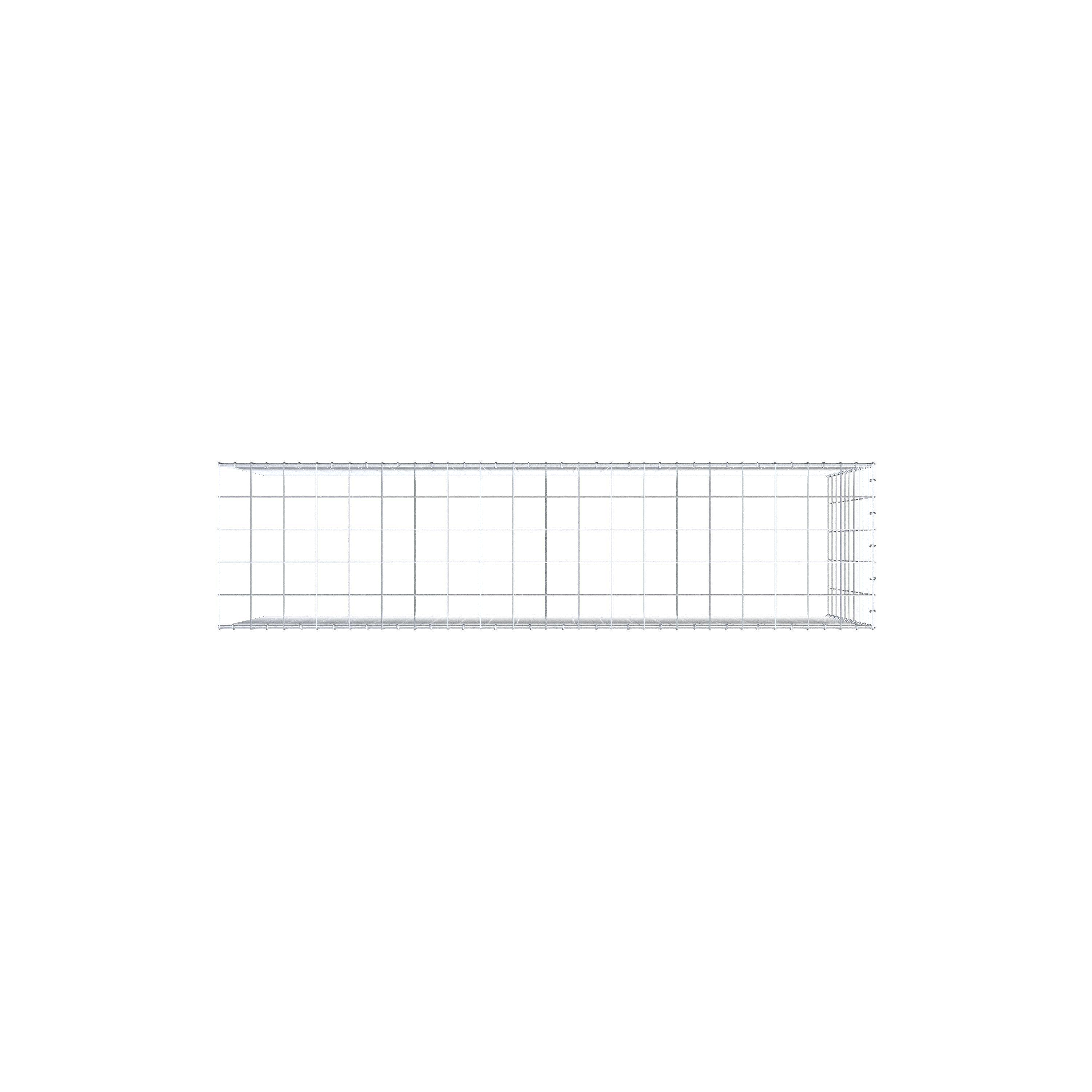 Anbaugabione Typ 4 200 cm x 100 cm x 50 cm (L x H x T), Maschenweite 10 cm x 10 cm, C-Ring