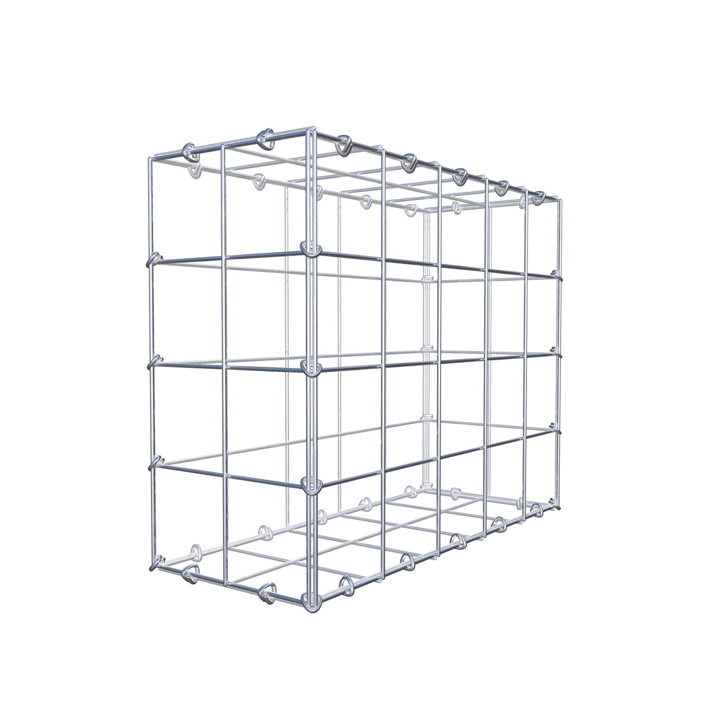Gabion 50 cm x 40 cm x 20 cm (L x H x D), maskstorlek 10 cm x 10 cm, C-ring
