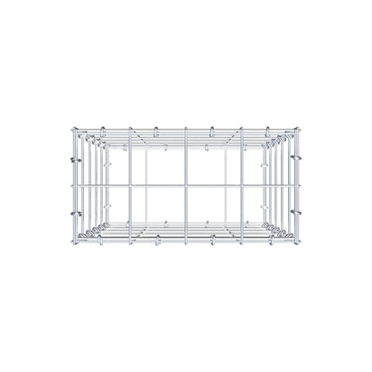 Gabion 50 cm x 40 cm x 20 cm (L x H x D), maskstorlek 10 cm x 10 cm, C-ring