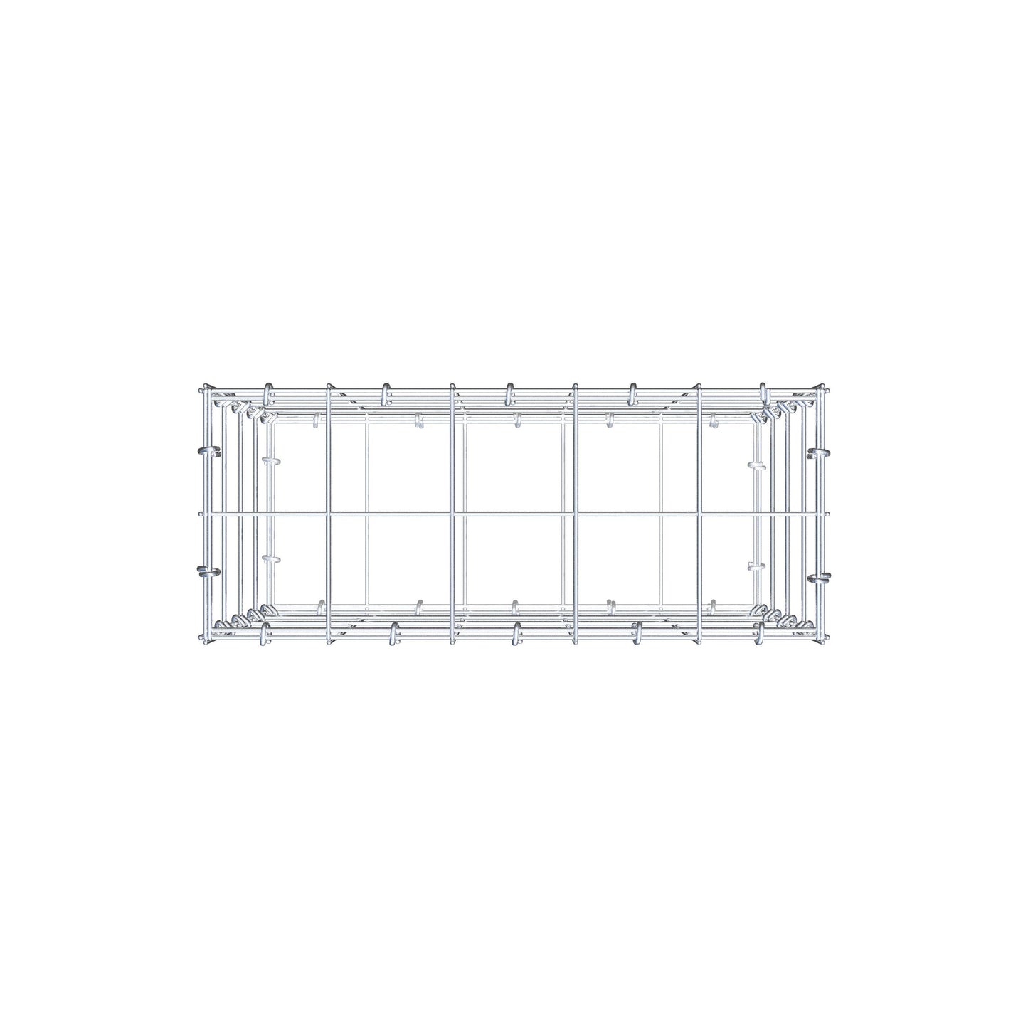 Gabion 50 cm x 40 cm x 20 cm (L x H x D), maskstorlek 10 cm x 10 cm, C-ring