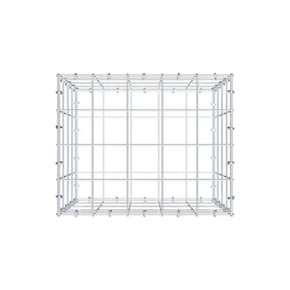 Gabion 50 cm x 40 cm x 40 cm (L x H x D), maskstorlek 10 cm x 10 cm, C-ring
