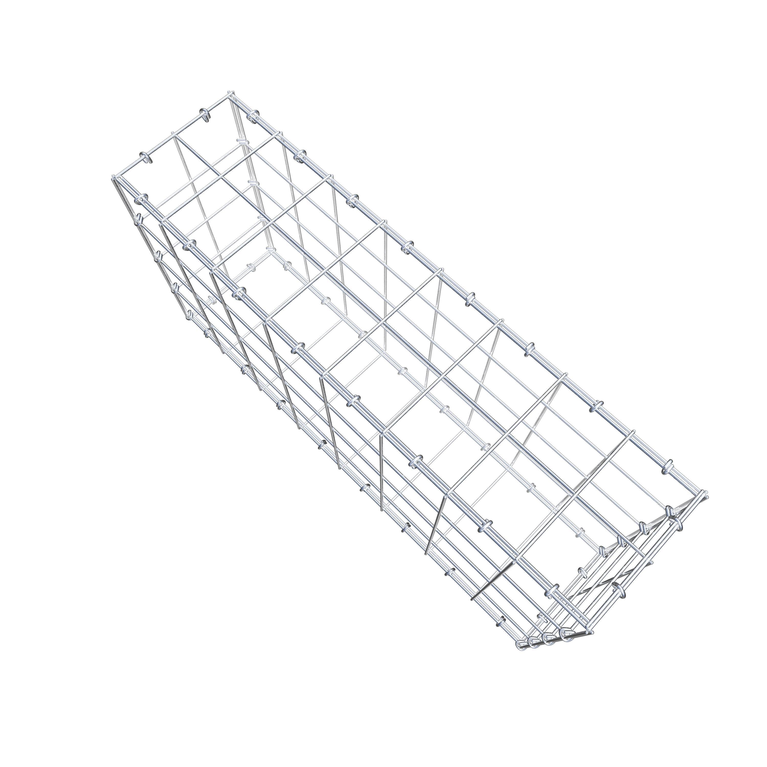 Gabione 80 cm x 40 cm x 20 cm (L x H x T), Maschenweite 10 cm x 10 cm, C-Ring