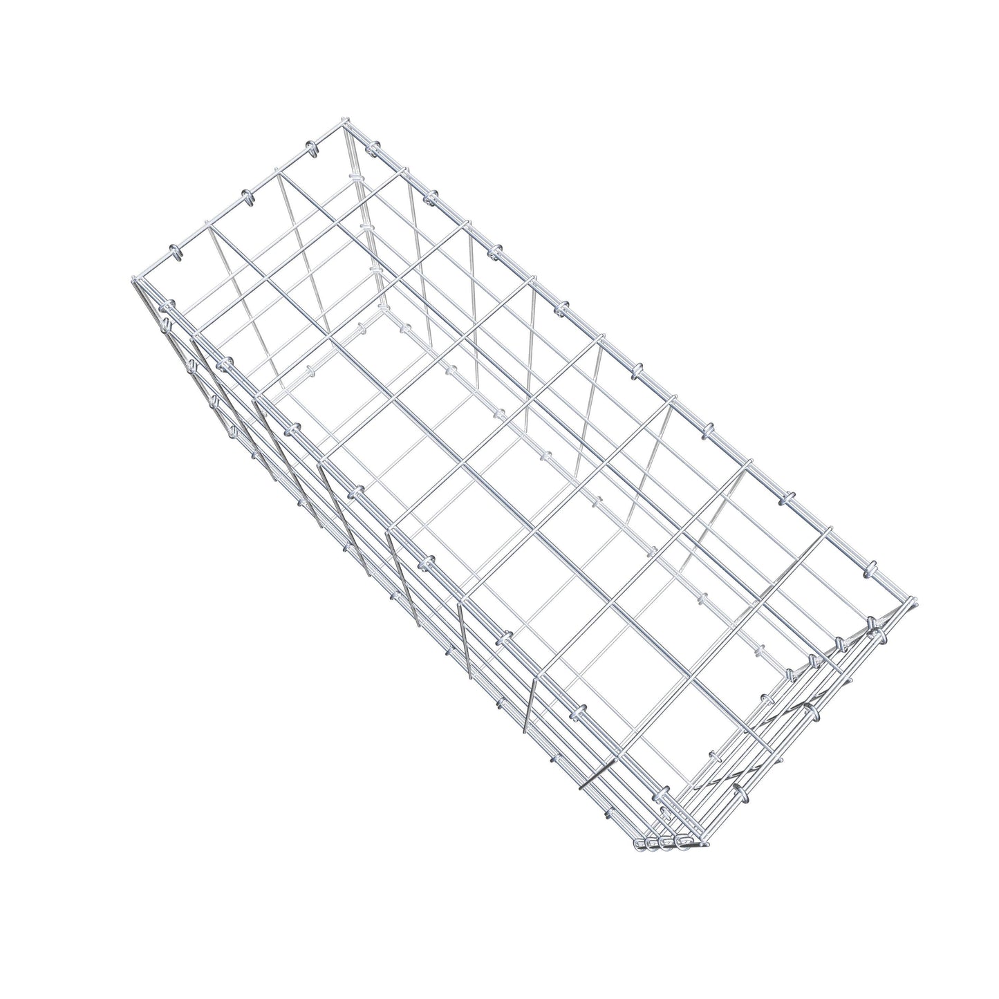 Gabion 80 cm x 40 cm x 30 cm (L x H x D), mesh size 10 cm x 10 cm, C-ring