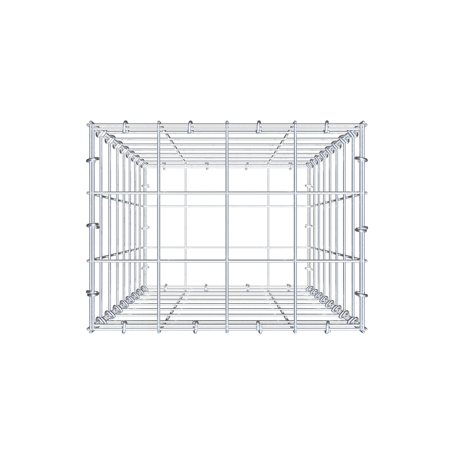 Gabion 80 cm x 40 cm x 30 cm (L x H x D), mesh size 10 cm x 10 cm, C-ring