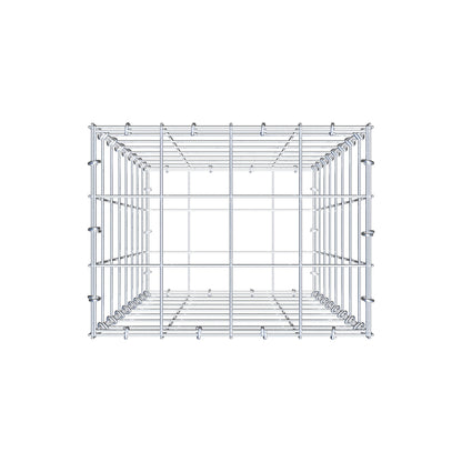 Gabion 80 cm x 40 cm x 30 cm (L x H x D), mesh size 10 cm x 10 cm, C-ring