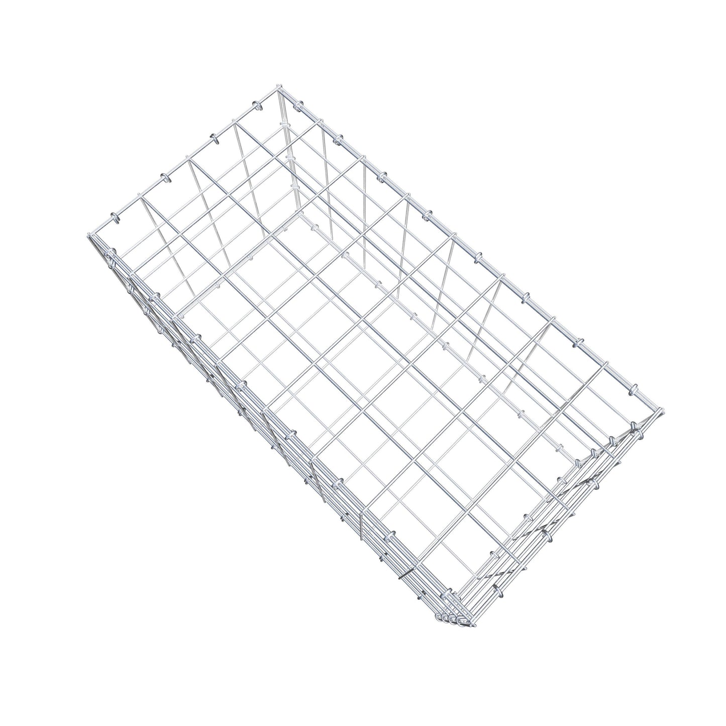 Gabion 80 cm x 40 cm x 40 cm (L x H x D), maskstorlek 10 cm x 10 cm, C-ring