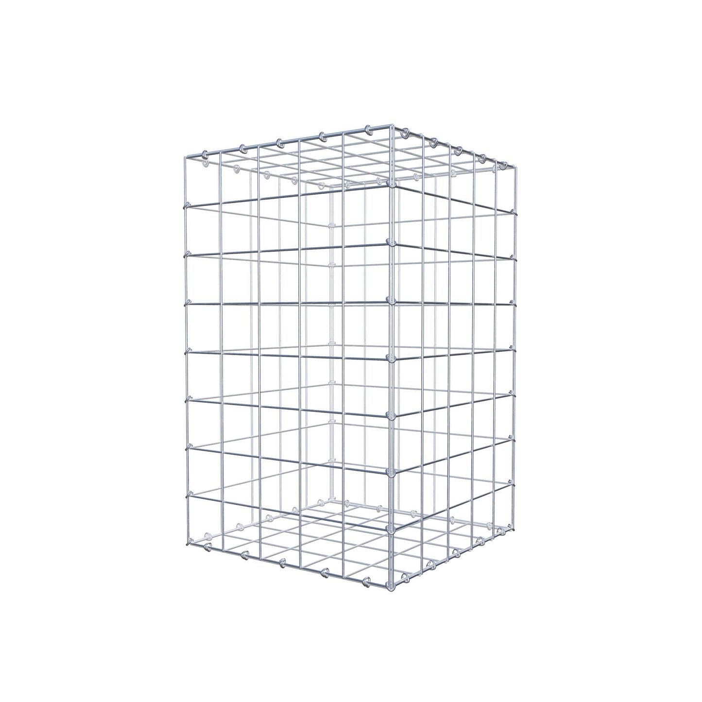 Gabion 80 cm x 50 cm x 50 cm (L x H x P), mailles 10 cm x 10 cm, anneau en C