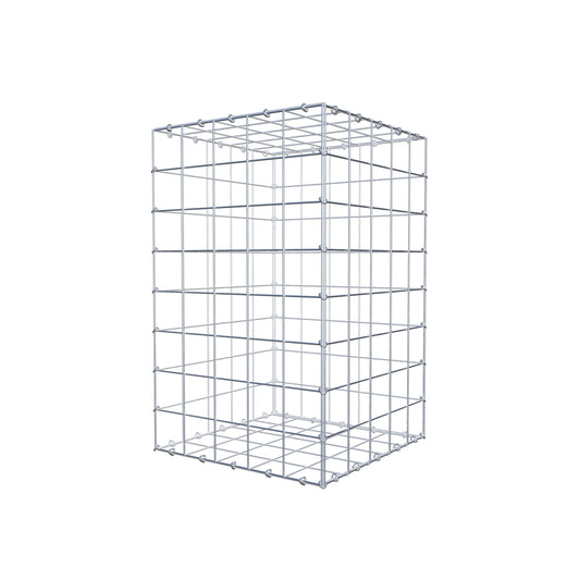 Gabion 80 cm x 50 cm x 50 cm (L x H x P), mailles 10 cm x 10 cm, anneau en C