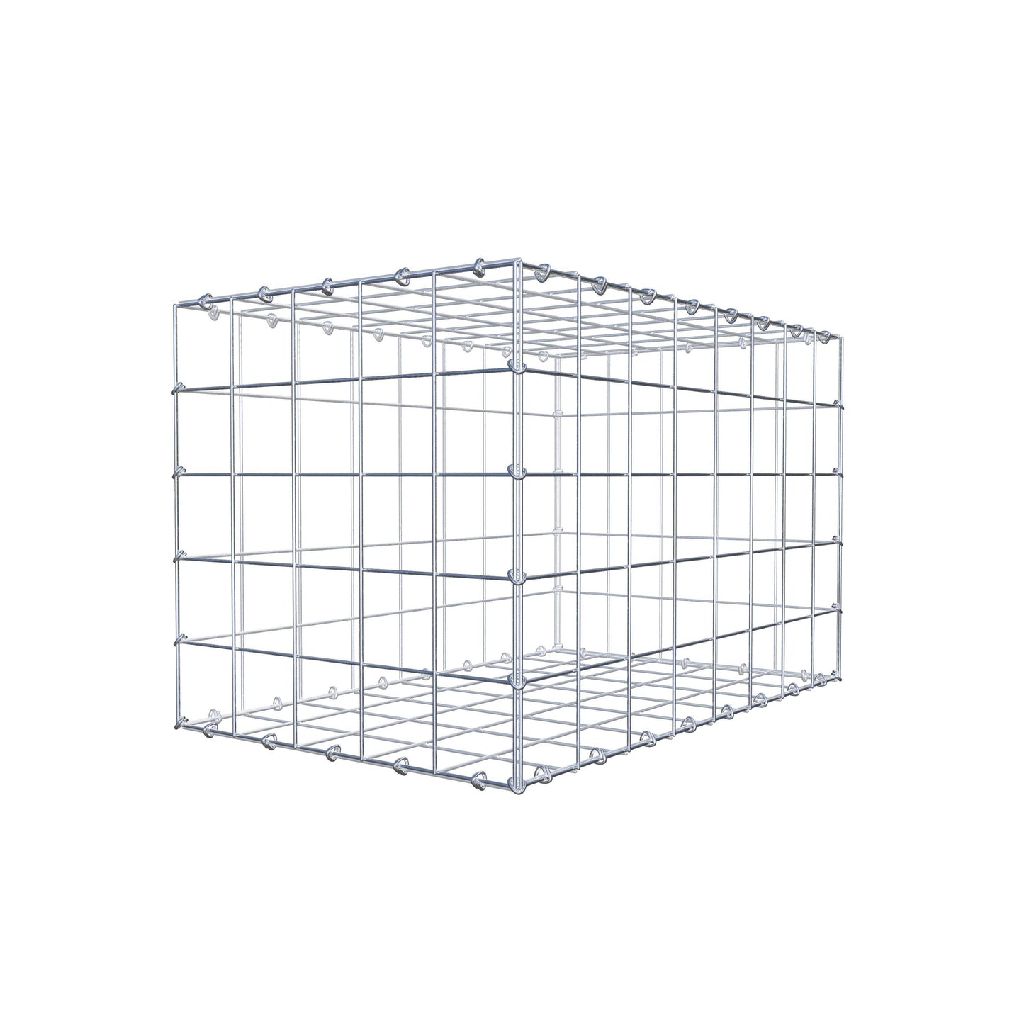 Gabion 80 cm x 50 cm x 50 cm (L x H x P), mailles 10 cm x 10 cm, anneau en C
