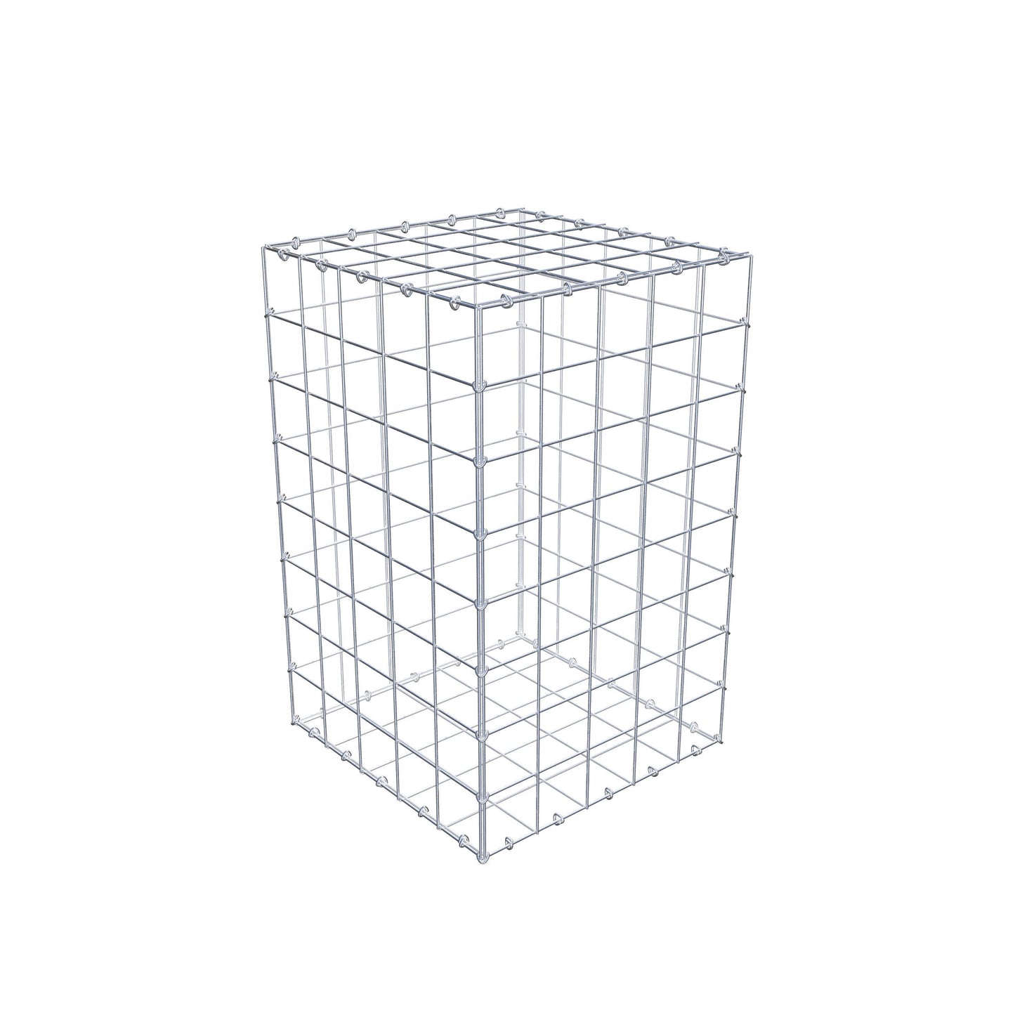 Gabion 80 cm x 50 cm x 50 cm (L x H x P), mailles 10 cm x 10 cm, anneau en C