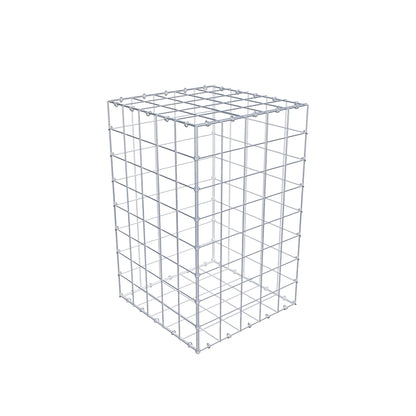 Gabion 80 cm x 50 cm x 50 cm (L x H x P), mailles 10 cm x 10 cm, anneau en C
