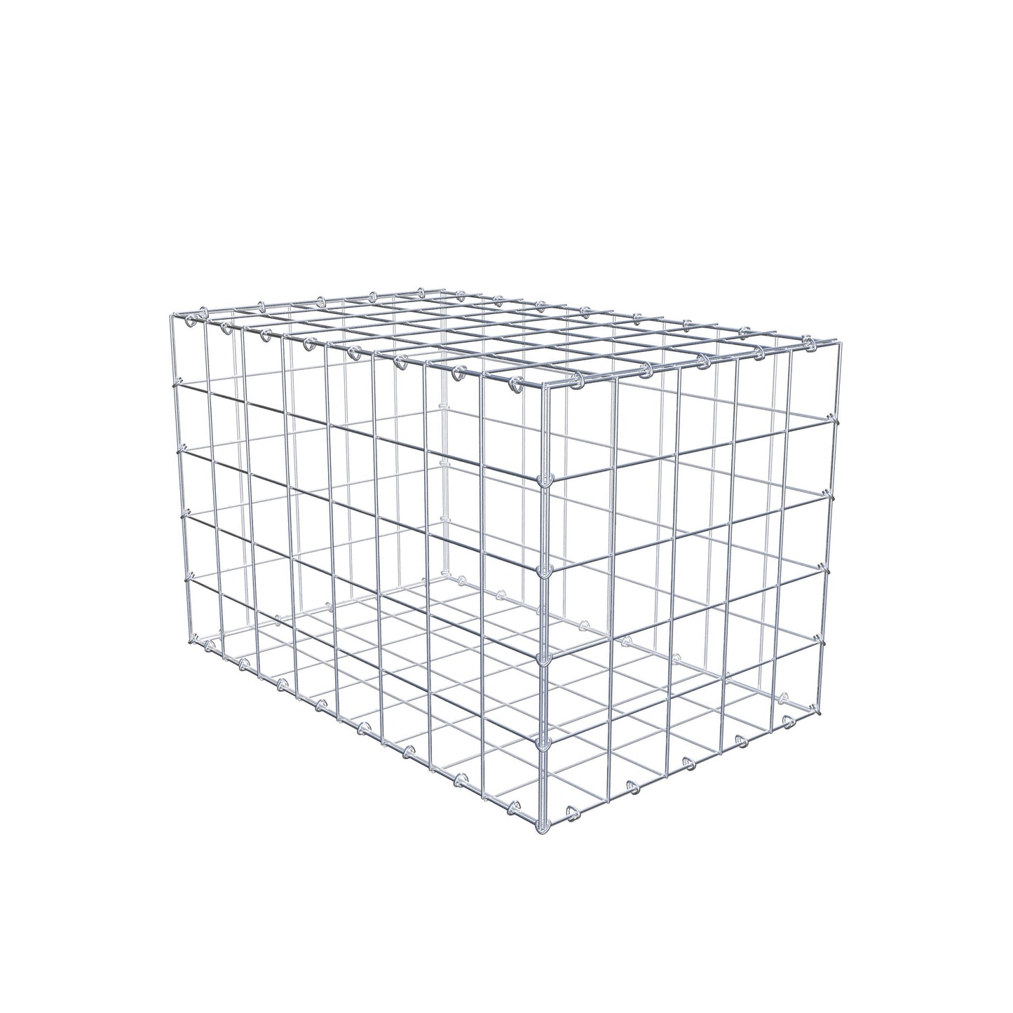 Gabion 80 cm x 50 cm x 50 cm (L x H x P), mailles 10 cm x 10 cm, anneau en C