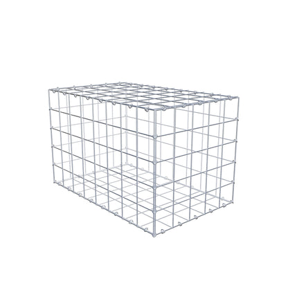 Gabion 80 cm x 50 cm x 50 cm (L x H x P), mailles 10 cm x 10 cm, anneau en C