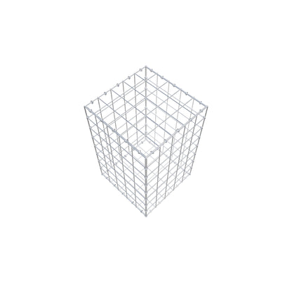 Gabion 80 cm x 50 cm x 50 cm (L x H x P), mailles 10 cm x 10 cm, anneau en C