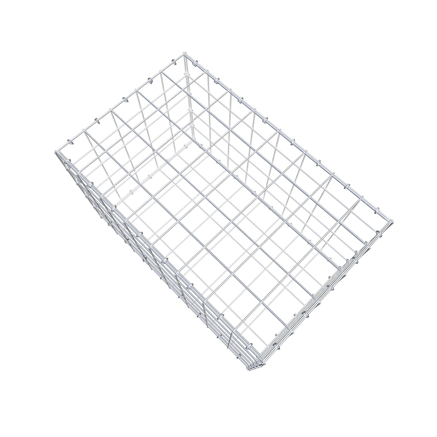 Gabion 80 cm x 50 cm x 50 cm (L x H x P), mailles 10 cm x 10 cm, anneau en C