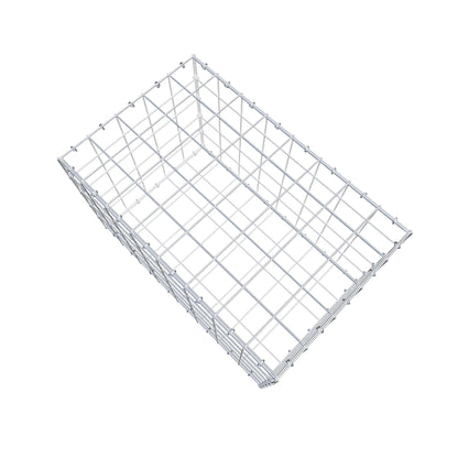 Gabion 80 cm x 50 cm x 50 cm (L x H x P), mailles 10 cm x 10 cm, anneau en C