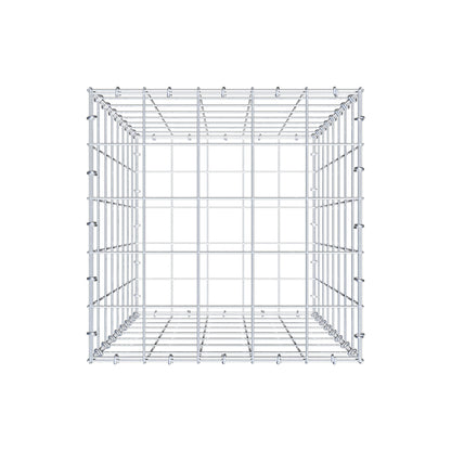 Gabion 80 cm x 50 cm x 50 cm (L x H x P), mailles 10 cm x 10 cm, anneau en C