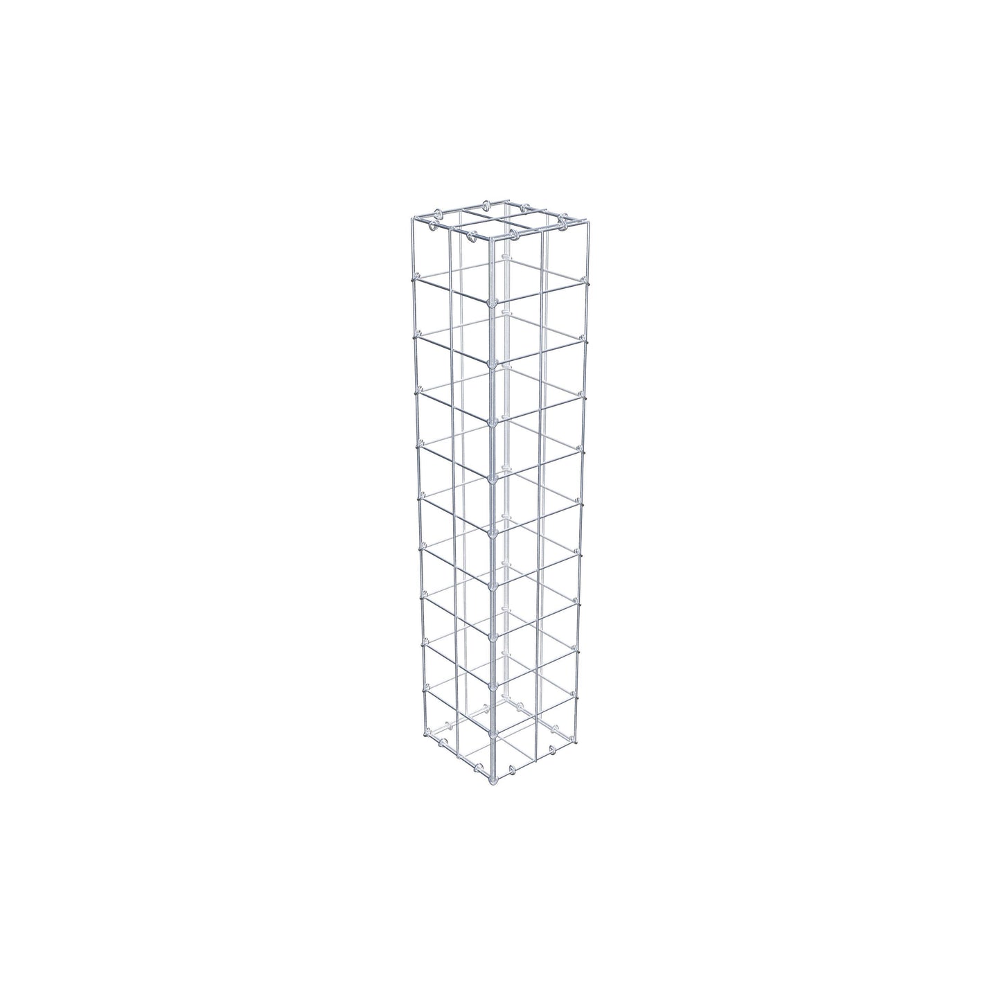 Gabion 100 cm x 20 cm x 20 cm (L x H x P), maille 10 cm x 10 cm, anneau en C