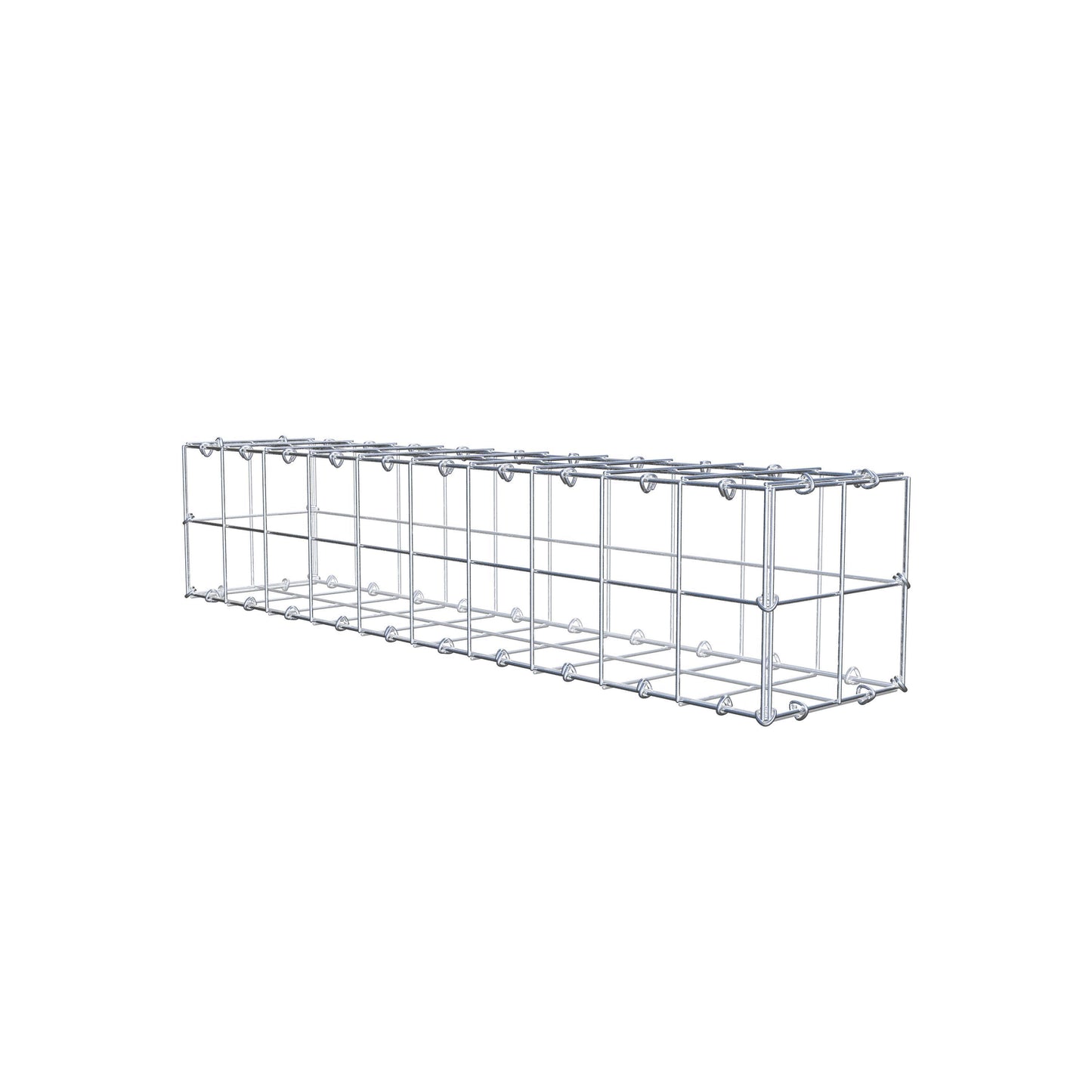 Gabion 100 cm x 20 cm x 20 cm (L x H x P), maille 10 cm x 10 cm, anneau en C