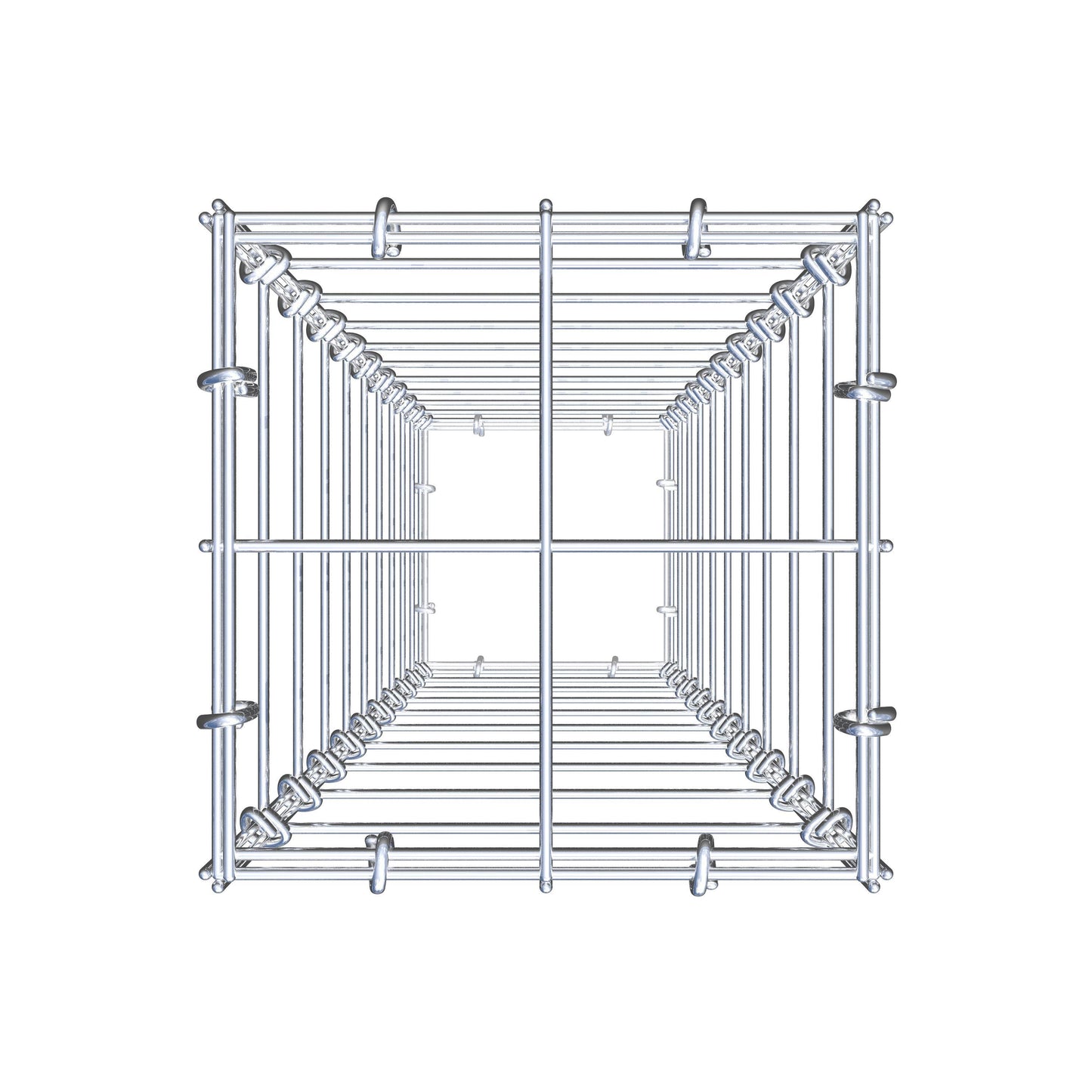 Gabion 100 cm x 20 cm x 20 cm (L x H x P), maille 10 cm x 10 cm, anneau en C