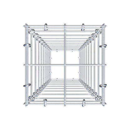 Gabion 100 cm x 20 cm x 20 cm (L x H x P), maille 10 cm x 10 cm, anneau en C