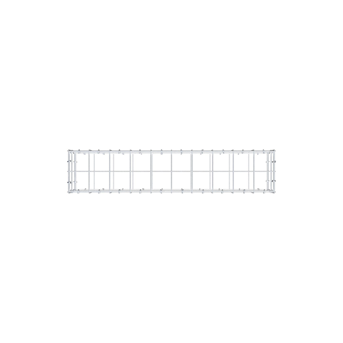 Gabion 100 cm x 20 cm x 20 cm (L x H x P), maille 10 cm x 10 cm, anneau en C