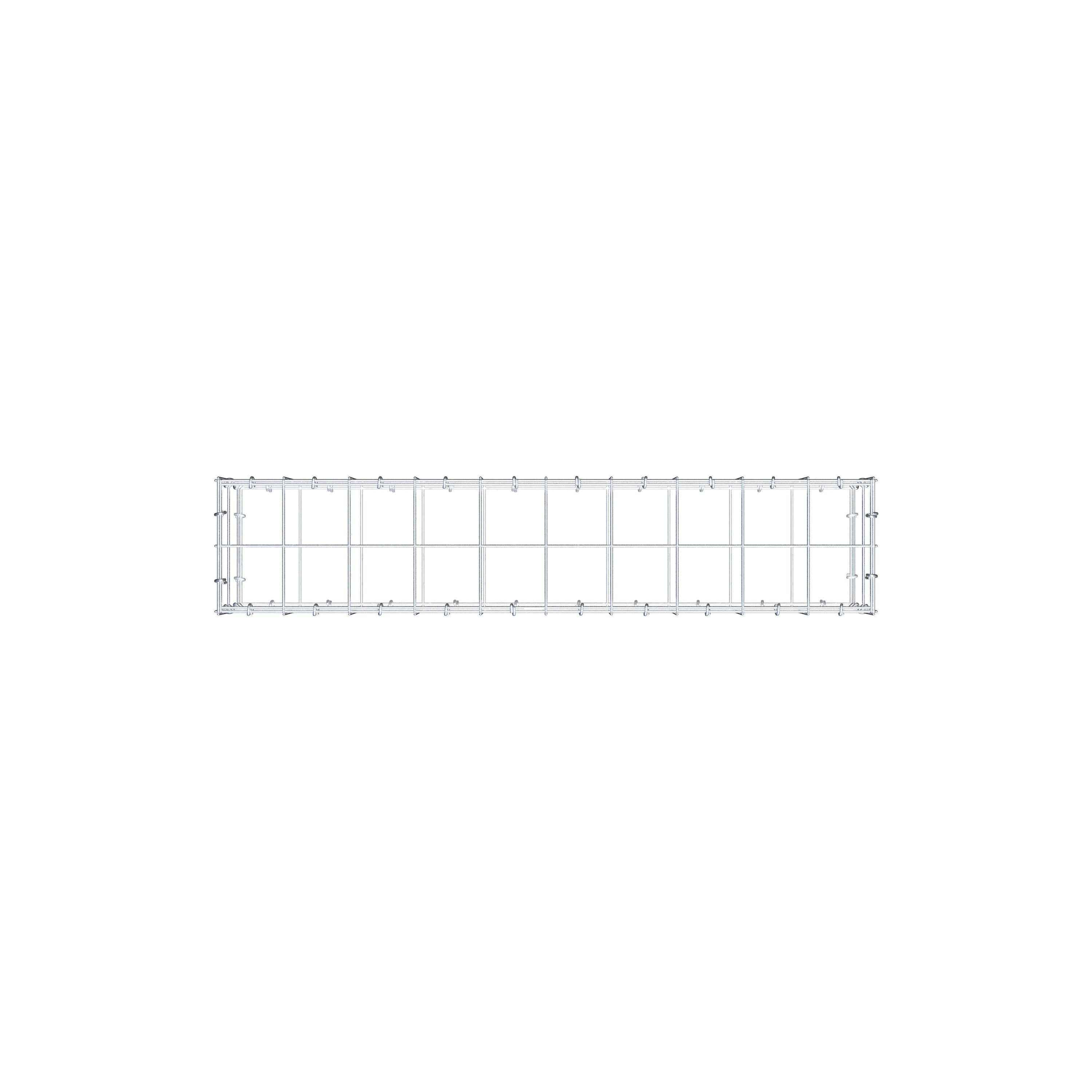 Gabione 100 cm x 20 cm x 20 cm (L x H x T), Maschenweite 10 cm x 10 cm, C-Ring