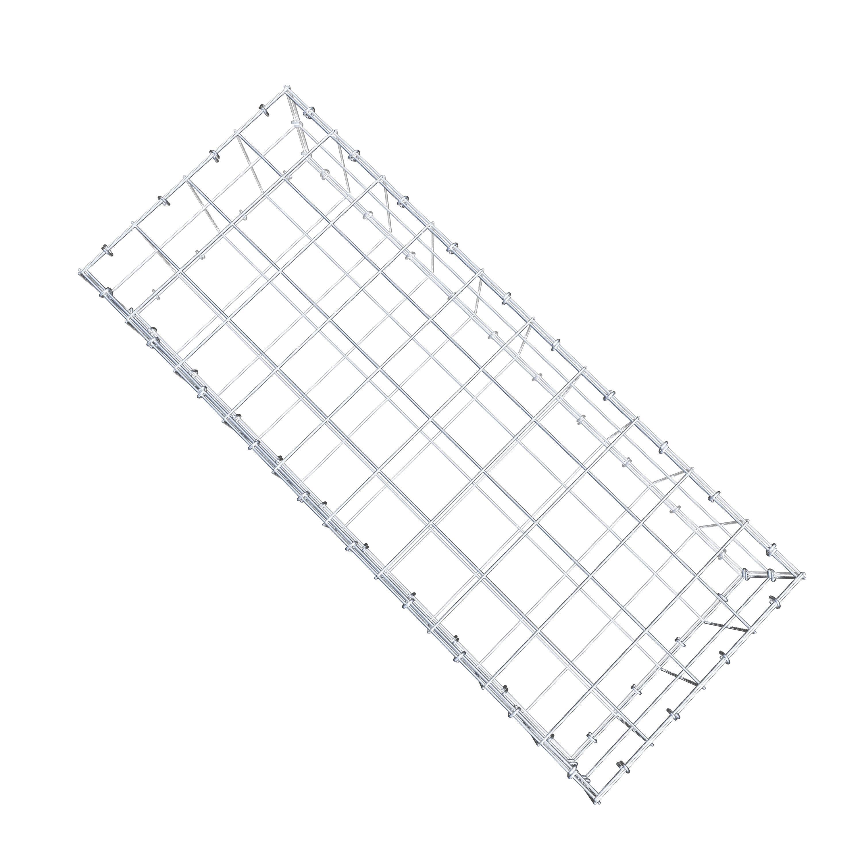 Gabione 100 cm x 20 cm x 40 cm (L x H x T), Maschenweite 10 cm x 10 cm, C-Ring