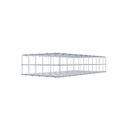 Gabion 100 cm x 20 cm x 50 cm (L x H x D), maskstorlek 10 cm x 10 cm, C-ring