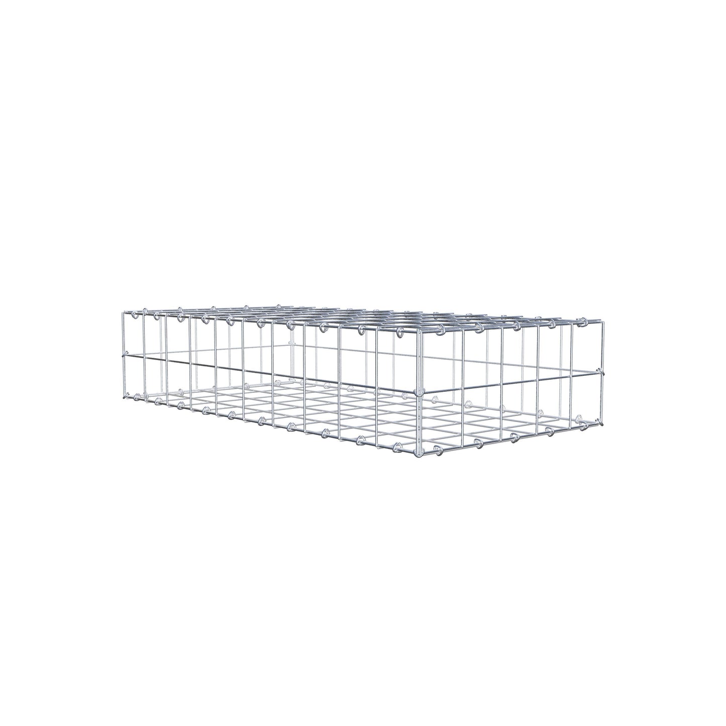 Gabion 100 cm x 20 cm x 50 cm (L x H x D), maskstorlek 10 cm x 10 cm, C-ring