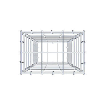 Gabion 100 cm x 30 cm x 20 cm (L x H x D), maskstorlek 10 cm x 10 cm, C-ring