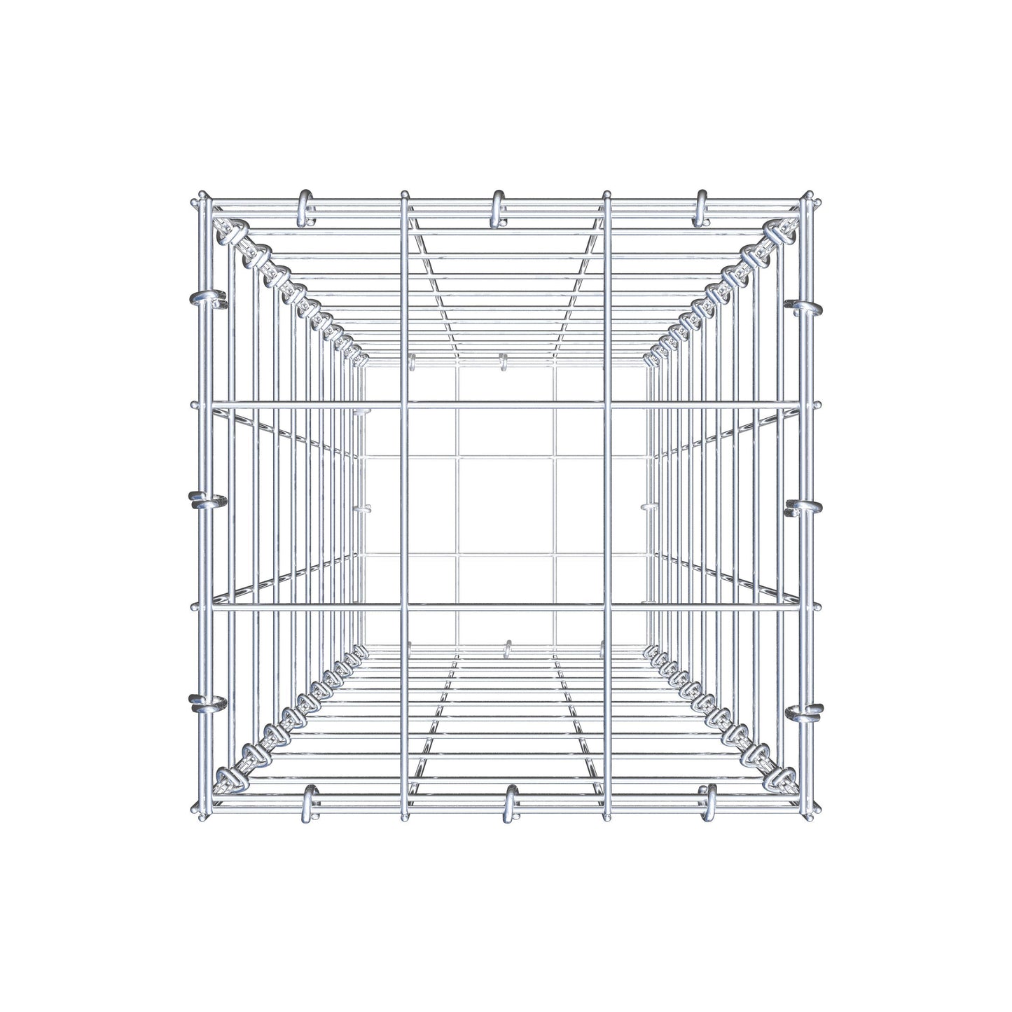 Gabião 100 cm x 30 cm x 30 cm (C x A x P), malhagem 10 cm x 10 cm, anel C