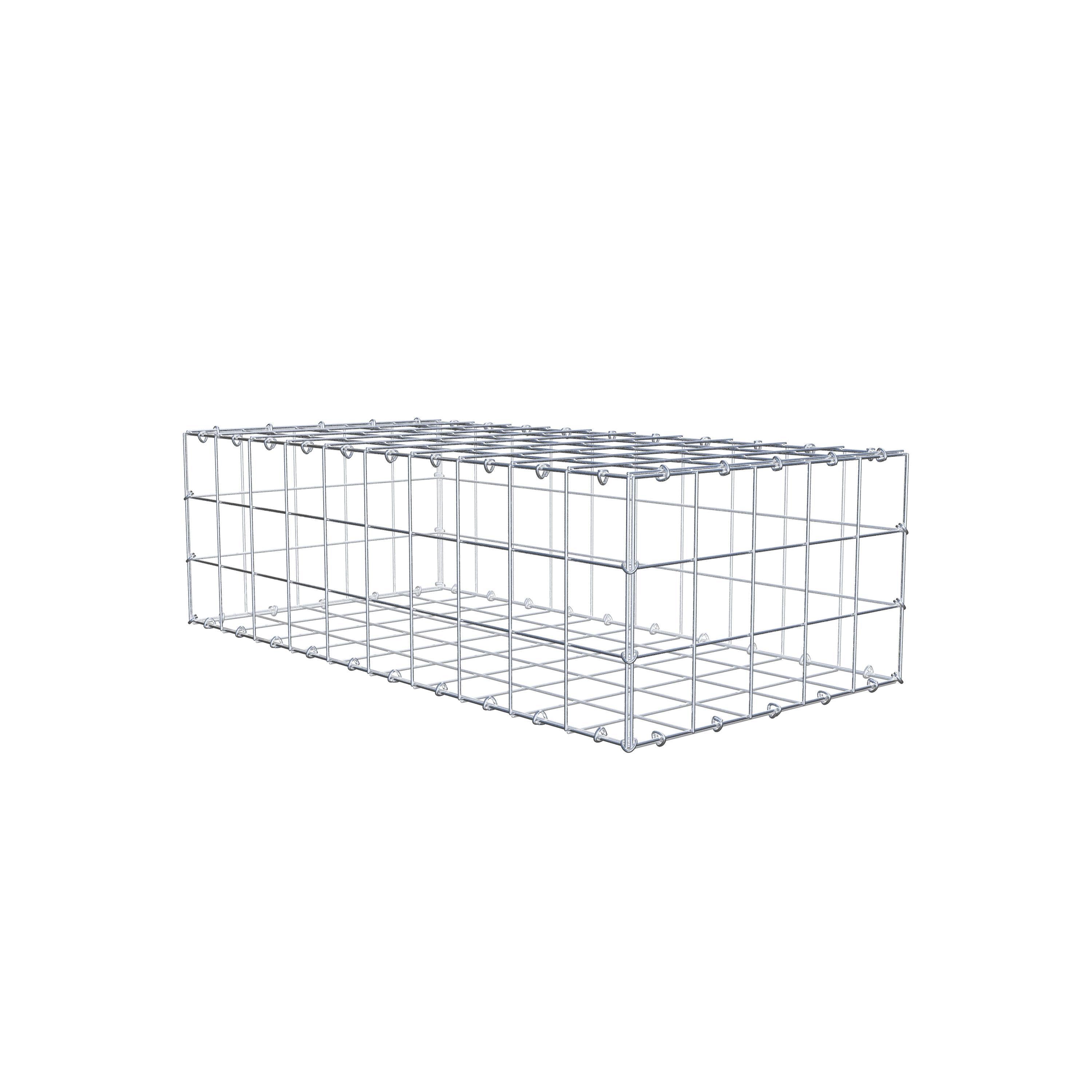 Gabion 100 cm x 30 cm x 50 cm (L x H x D), mesh size 10 cm x 10 cm, C-ring