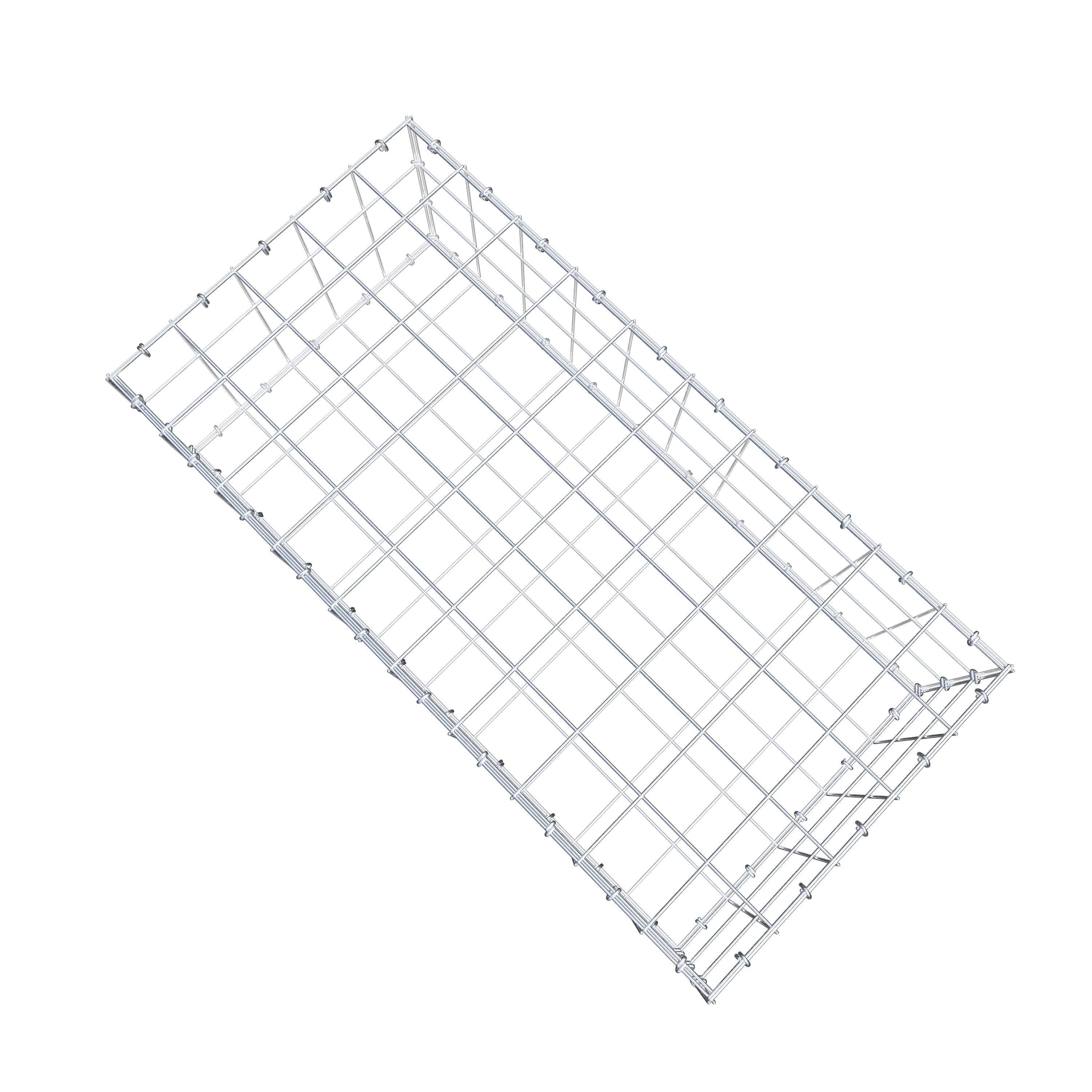 Gabion 100 cm x 30 cm x 50 cm (L x H x D), mesh size 10 cm x 10 cm, C-ring