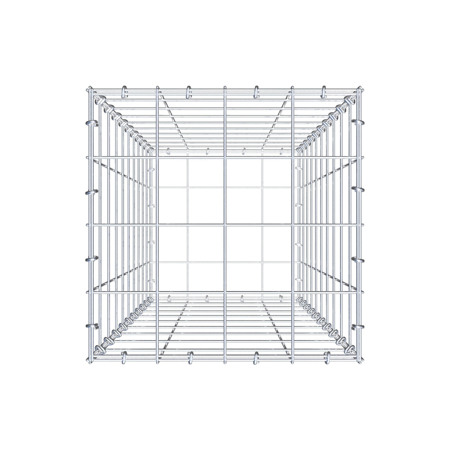 Gabion 100 cm x 40 cm x 40 cm (L x H x P), mailles 10 cm x 10 cm, anneau en C