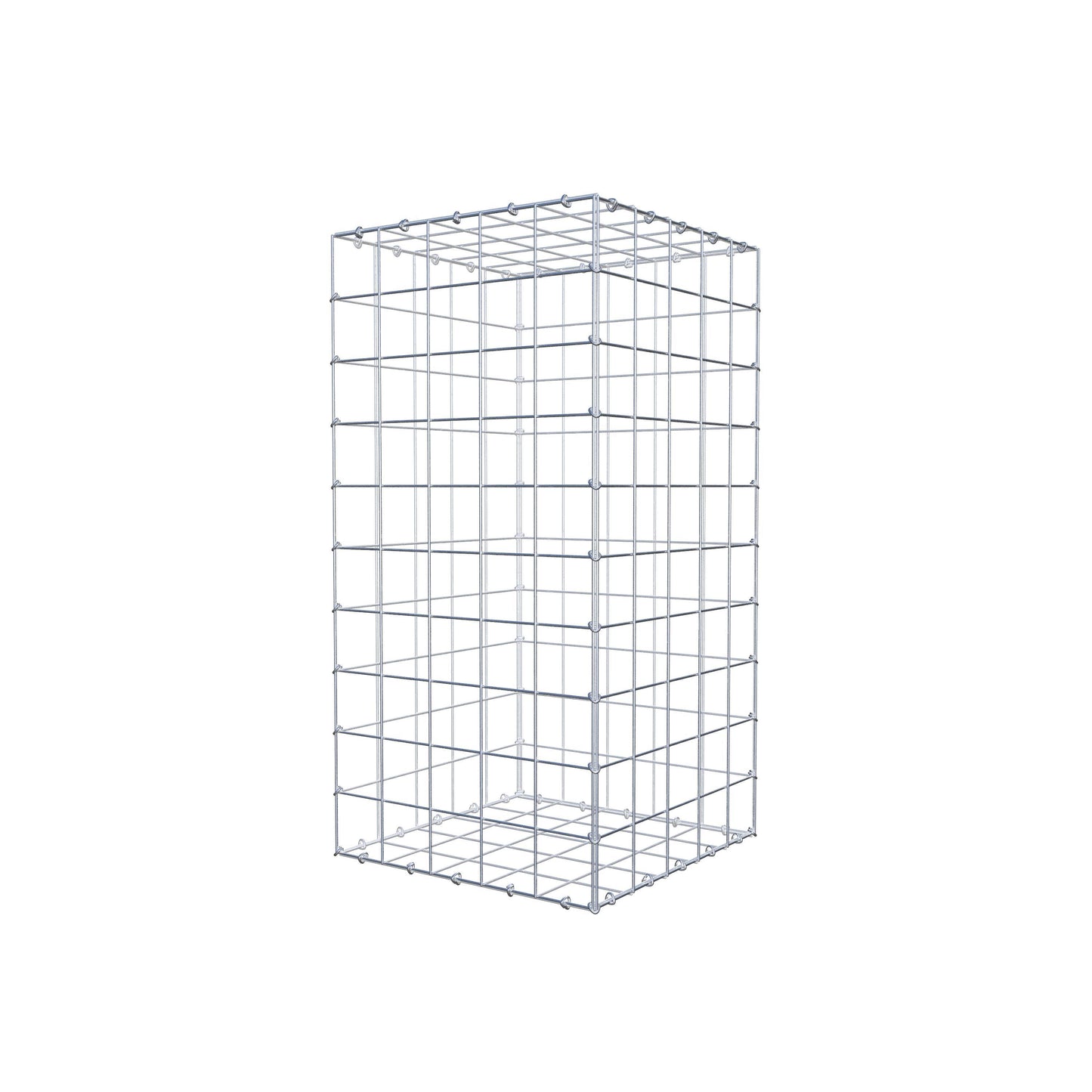 Gabion 100 cm x 50 cm x 50 cm (L x H x P), mailles 10 cm x 10 cm, anneau en C