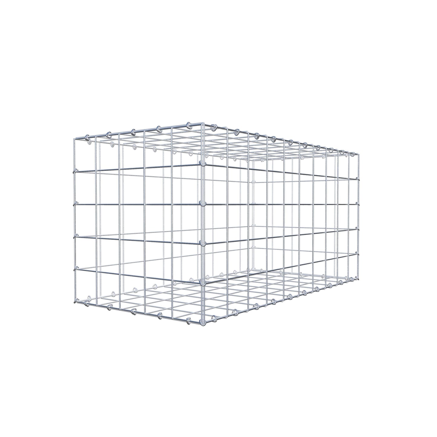 Gabion 100 cm x 50 cm x 50 cm (L x H x P), mailles 10 cm x 10 cm, anneau en C