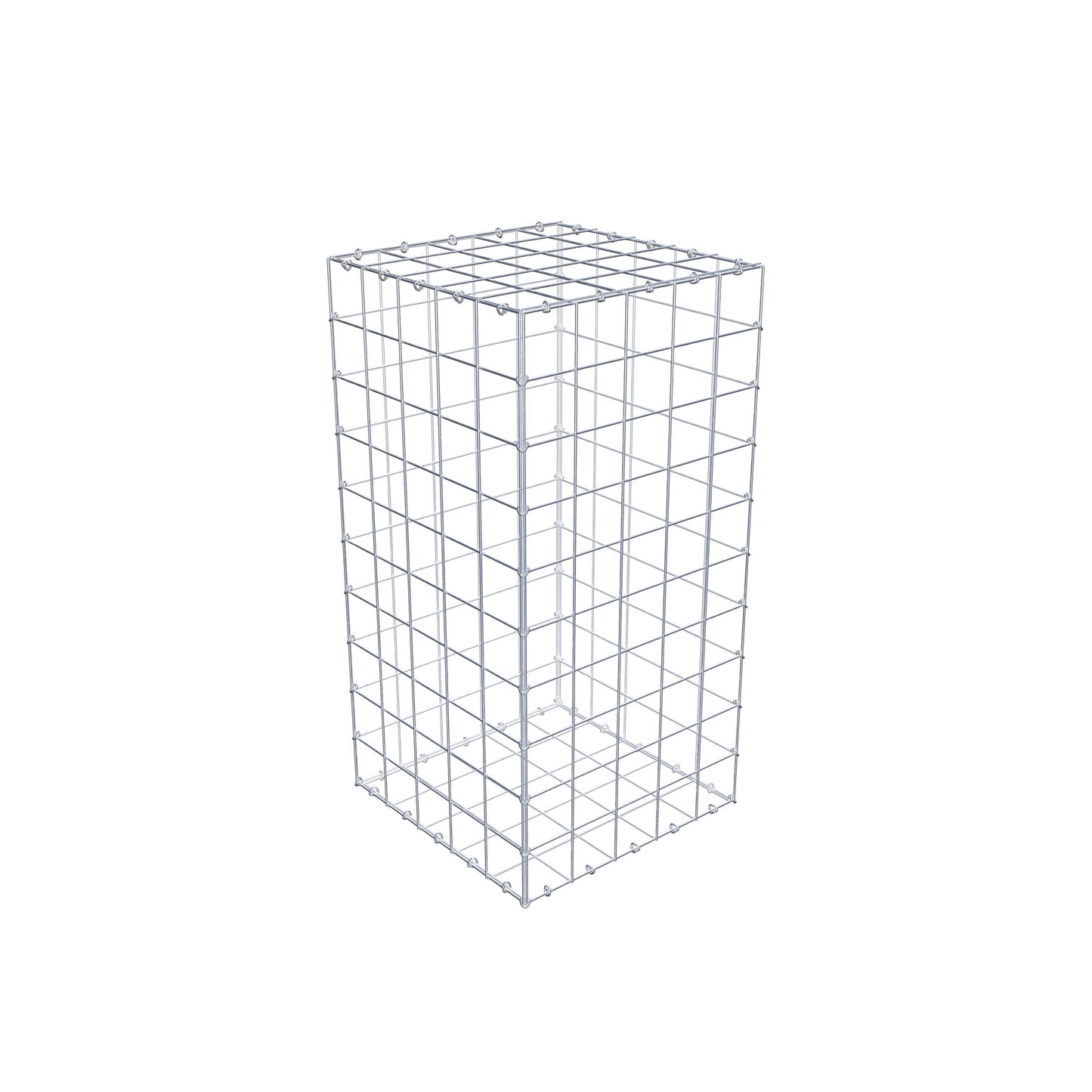 Gabion 100 cm x 50 cm x 50 cm (L x H x P), mailles 10 cm x 10 cm, anneau en C