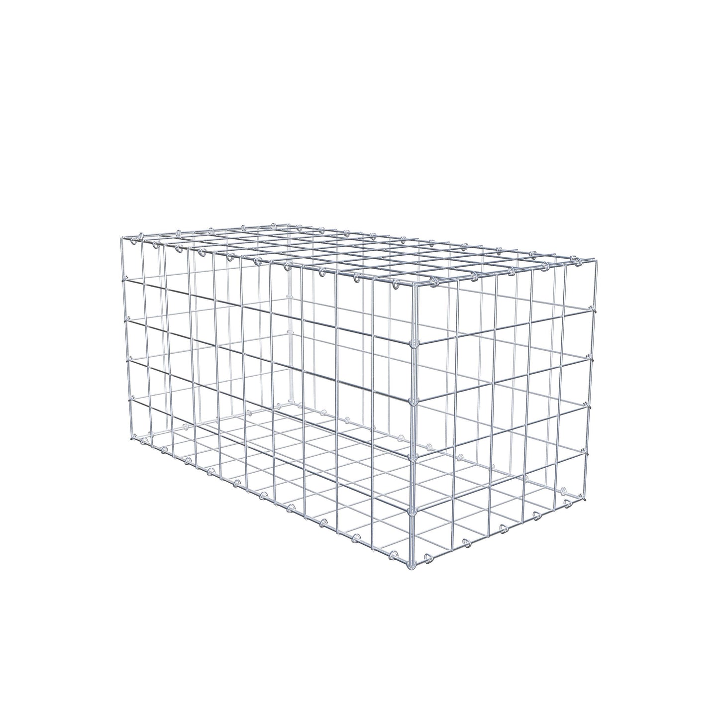 Gabion 100 cm x 50 cm x 50 cm (L x H x P), mailles 10 cm x 10 cm, anneau en C