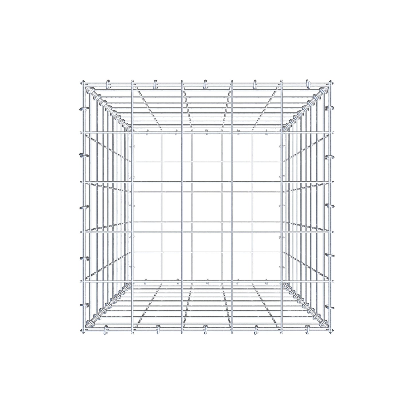 Gabion 100 cm x 50 cm x 50 cm (L x H x P), mailles 10 cm x 10 cm, anneau en C