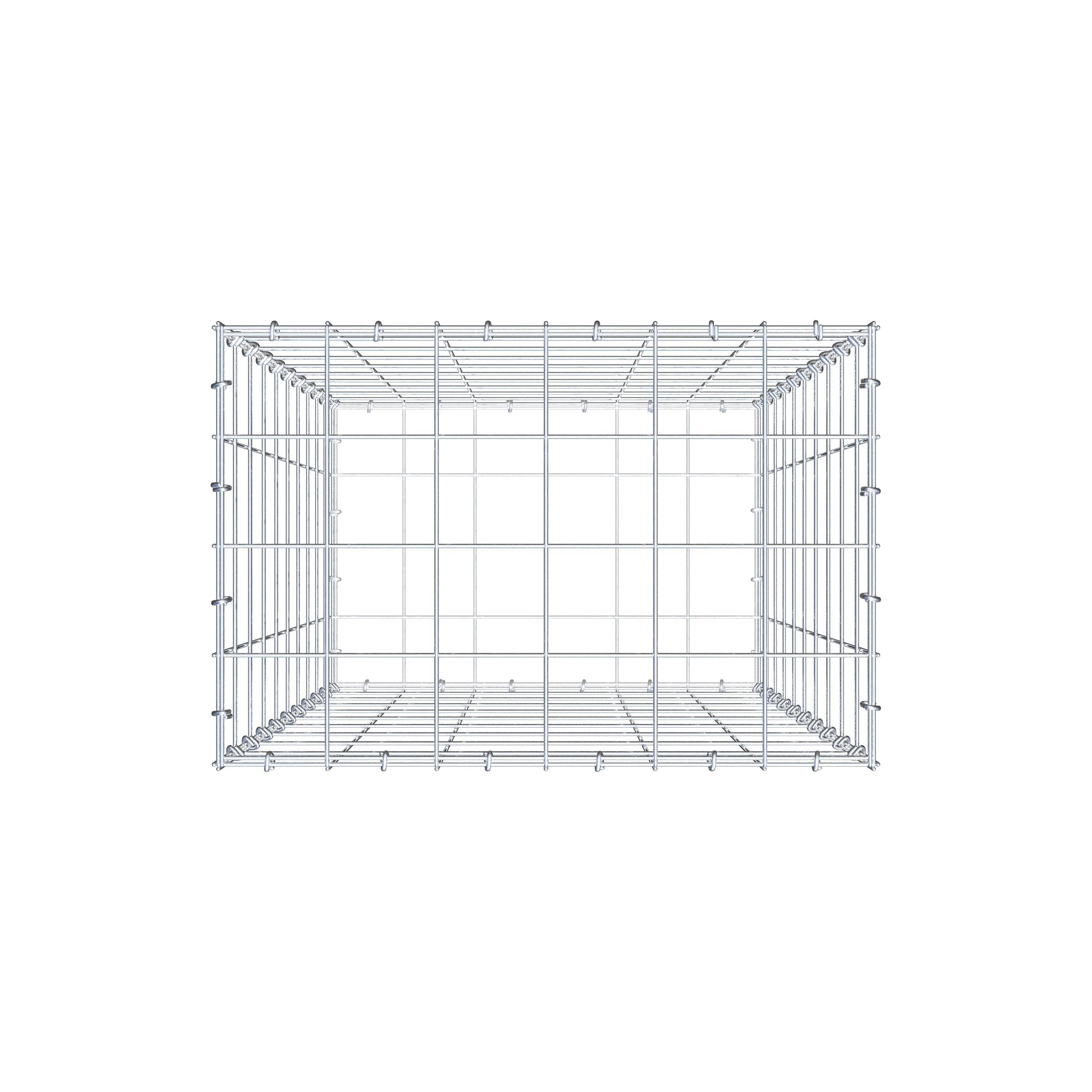 Gabione 100 cm x 60 cm x 40 cm (L x H x T), Maschenweite 10 cm x 10 cm, C-Ring