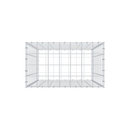 Gabion 100 cm x 70 cm x 40 cm (L x H x D), maskstorlek 10 cm x 10 cm, C-ring
