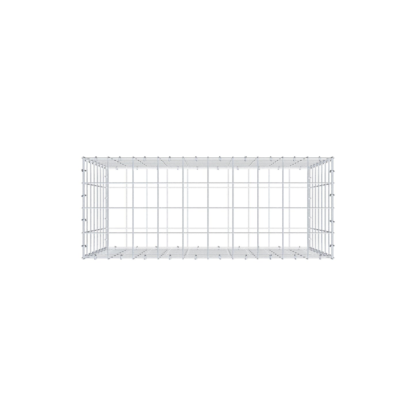 Gabion 100 cm x 70 cm x 40 cm (L x H x D), maskstorlek 10 cm x 10 cm, C-ring
