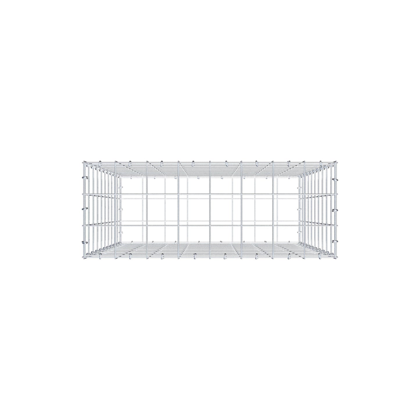 Gabion 100 cm x 80 cm x 30 cm (L x H x D), mesh size 10 cm x 10 cm, C-ring