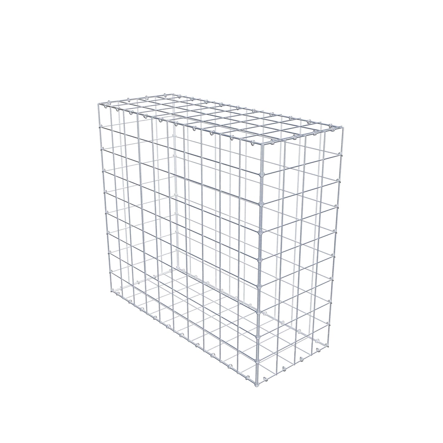 Gabion 100 cm x 90 cm x 40 cm (L x H x D), maskstorlek 10 cm x 10 cm, C-ring